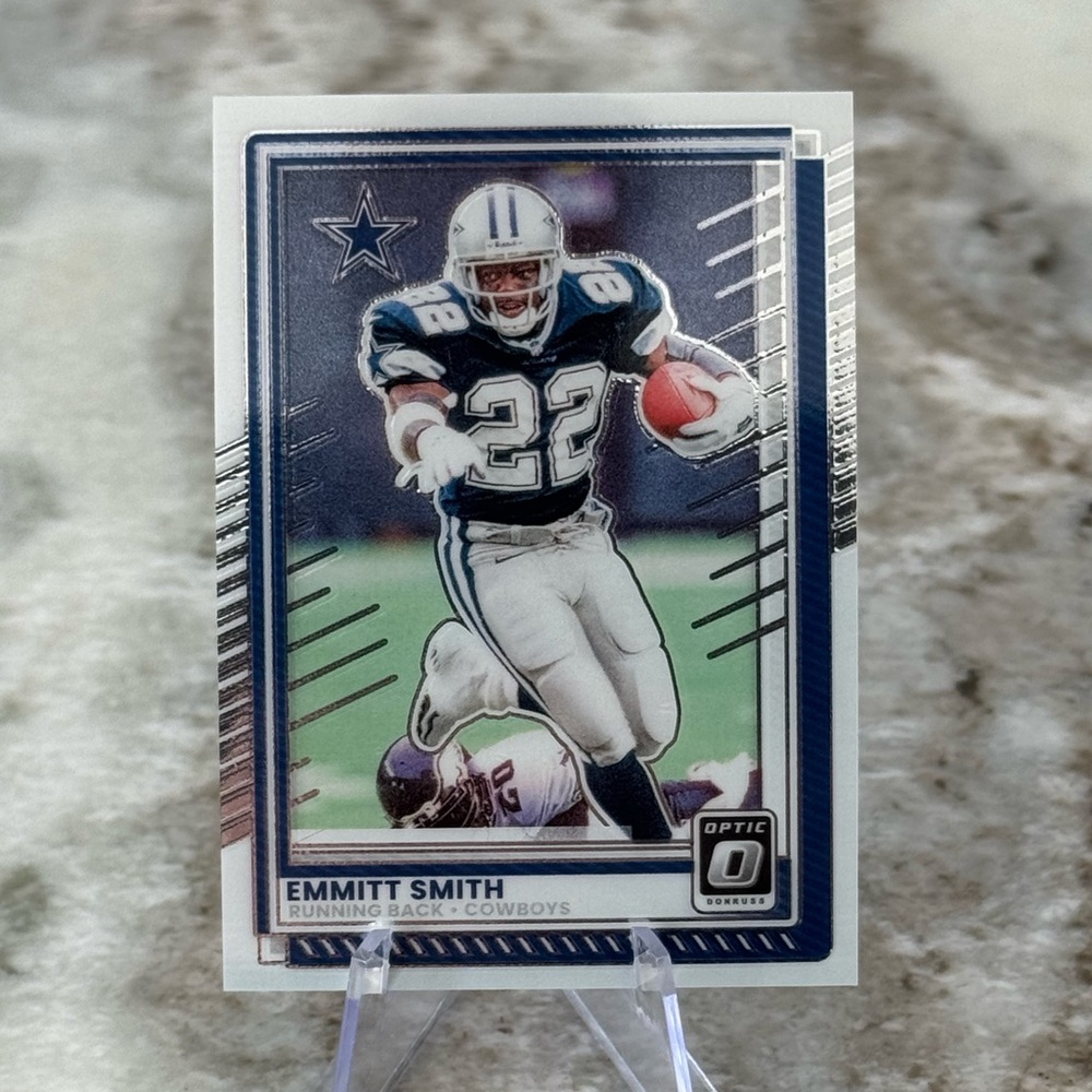 🔥 2025 Emmitt Smith Panini Donruss Optic Card. Dallas cowboys
